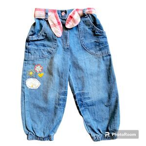 Vintage Bon Bebe patches jeans with belt